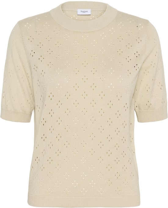 Saint Tropez OlineSZ SS Pullover Dames Trui - Oatmeal