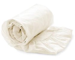 Hoeslaken Percal Katoen - Ecru - 120x200 - 100% Katoen - Oeko-Tex gecertificeerd