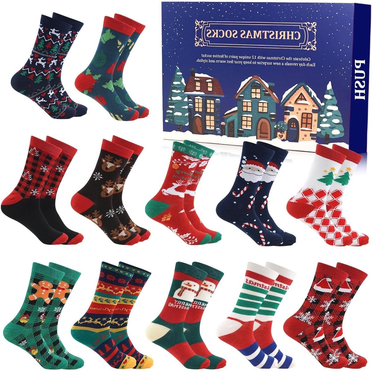 Cosensi - Kerst Sok Blauw - Feestelijke Decoratie voor Kerstboom - Cadeau Idee