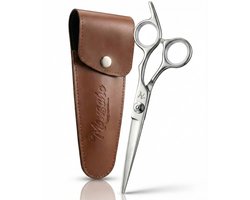 ProTrue Kappersschaar met Leren Etui - Haarschaar Rechtshandig - Kapper Schaar RVS