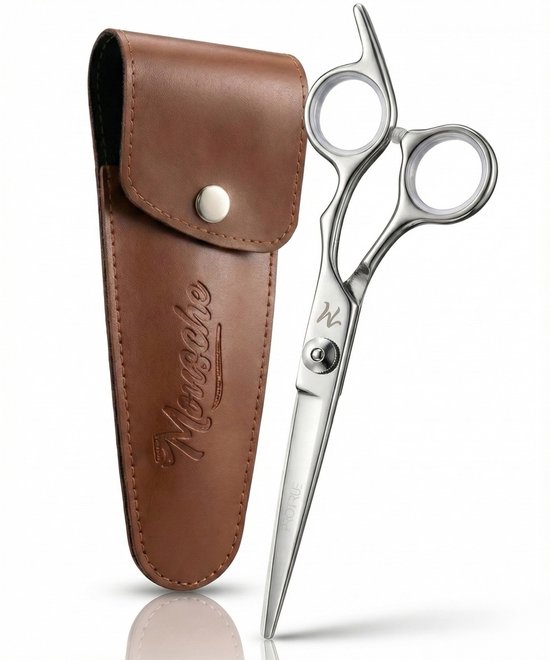 Ciseaux de coiffure ProTrue avec étui en cuir - Ciseaux de coiffure pour droitier - Ciseaux de coiffure en acier inoxydable