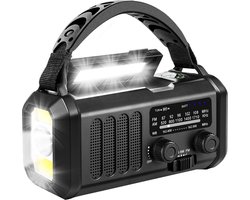 XSY 330 - Noodradio - 20000mAh PowerBank - Zonnepaneel - Leeslamp - Zwart