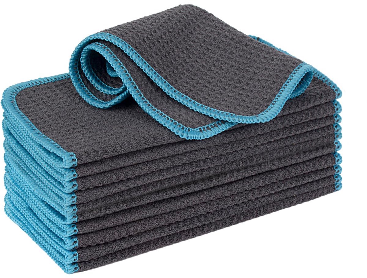 Stunq® Duurzame Microvezel Poetsdoeken – Set van 12 Stuks – Perfect voor Diverse Oppervlakken