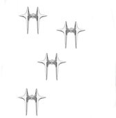 Molain 6-pack broekverstevigingsclips, hartvormige