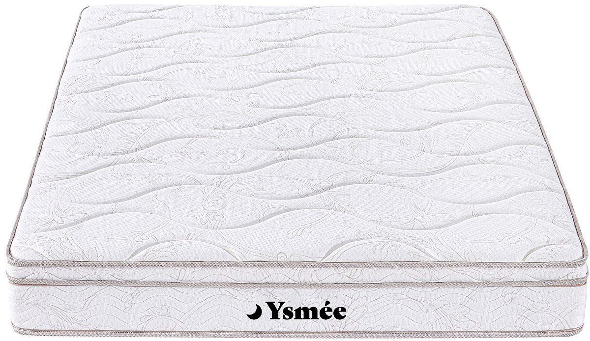 Vente-unique Matras 140 x 200 cm met pocketveren en vormgeheugen dikte 20 cm - WOLKENTANZ van YSMÉE L 200 cm x H 20 cm x D 140 cm Wit