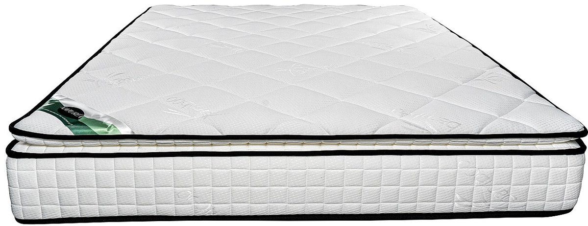 Vente-unique Matras 180 x 200 cm van schuim en tijk van bamboe, dikte 23 cm - ADANA van NATUREA L 200 cm x H 23 cm x D 180 cm