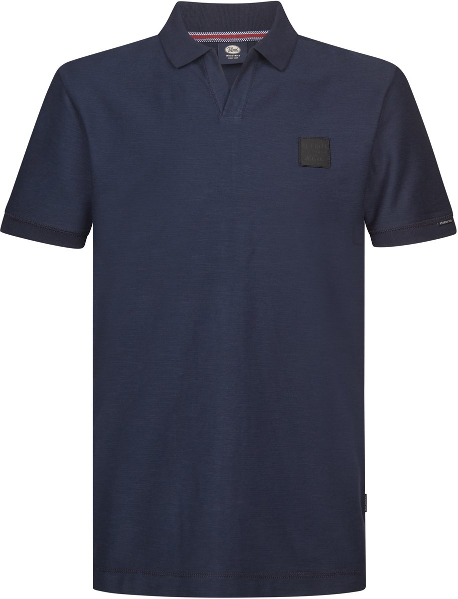 Petrol Industries - Heren Piqué polo BroncoRacer - Blauw - Maat S