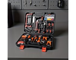 102-Delige gereedschapsset in koffer - Toolbox - Gereedschapskoffer Gevuld - Gereedschapskist - Schroevendraaierset - Aluminium - Handgereedschap - Basisgereedschap