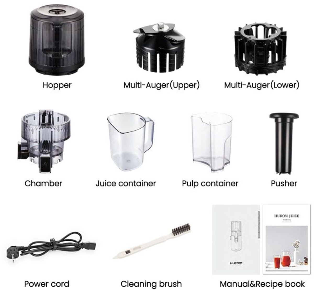 Hurom H70FT Mat Zwart| Easy Clean | Slowjuicer | Juicer | Groenten en Fruitpers thumbnail 4