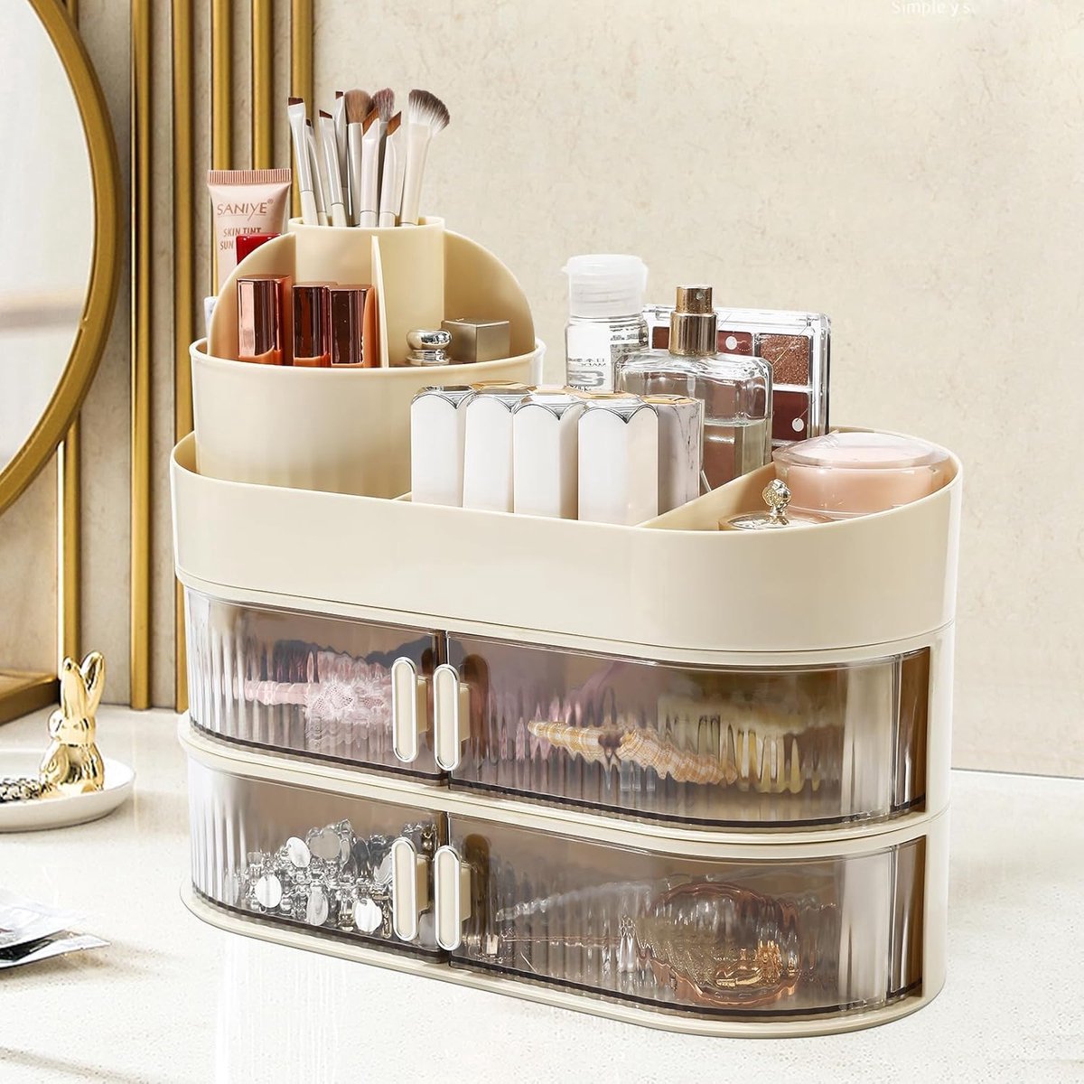 Stunq® Ruime Opbergoplossing voor Make-up en Accessoires - Draagbaar en Multifunctioneel