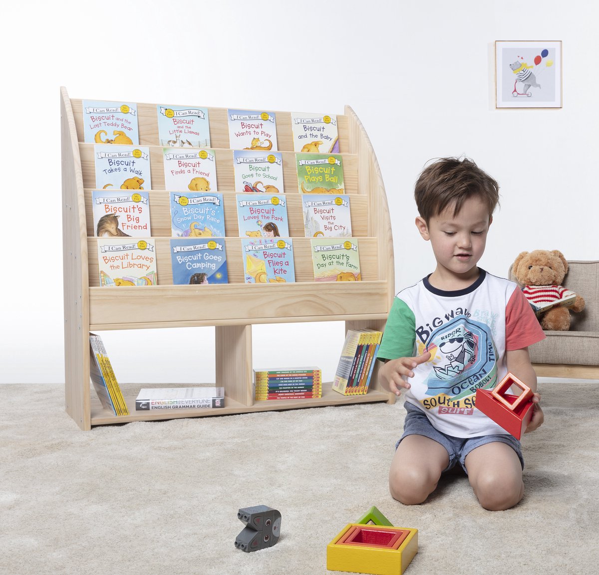 SoBuy Boekenplank voor Kinderen Kinderplank Wandboekenkast Wandplank met 4 planken voor boeken,Wit,80x12x118 cm,KMB08-W SoBuy Boekenplank voor Kinderen Kinderplank Wandboekenkast Wandplank met 4 planken voor boeken,Wit,80x12x118 cm,KMB08-W