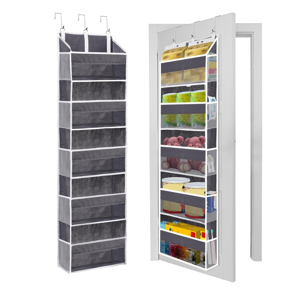 IMPERATORIS® Deurrek/Hangrek met opbergvakken - Deur Organizer/Deurhanger/Deurrek/Opbergzak/Opbergtas