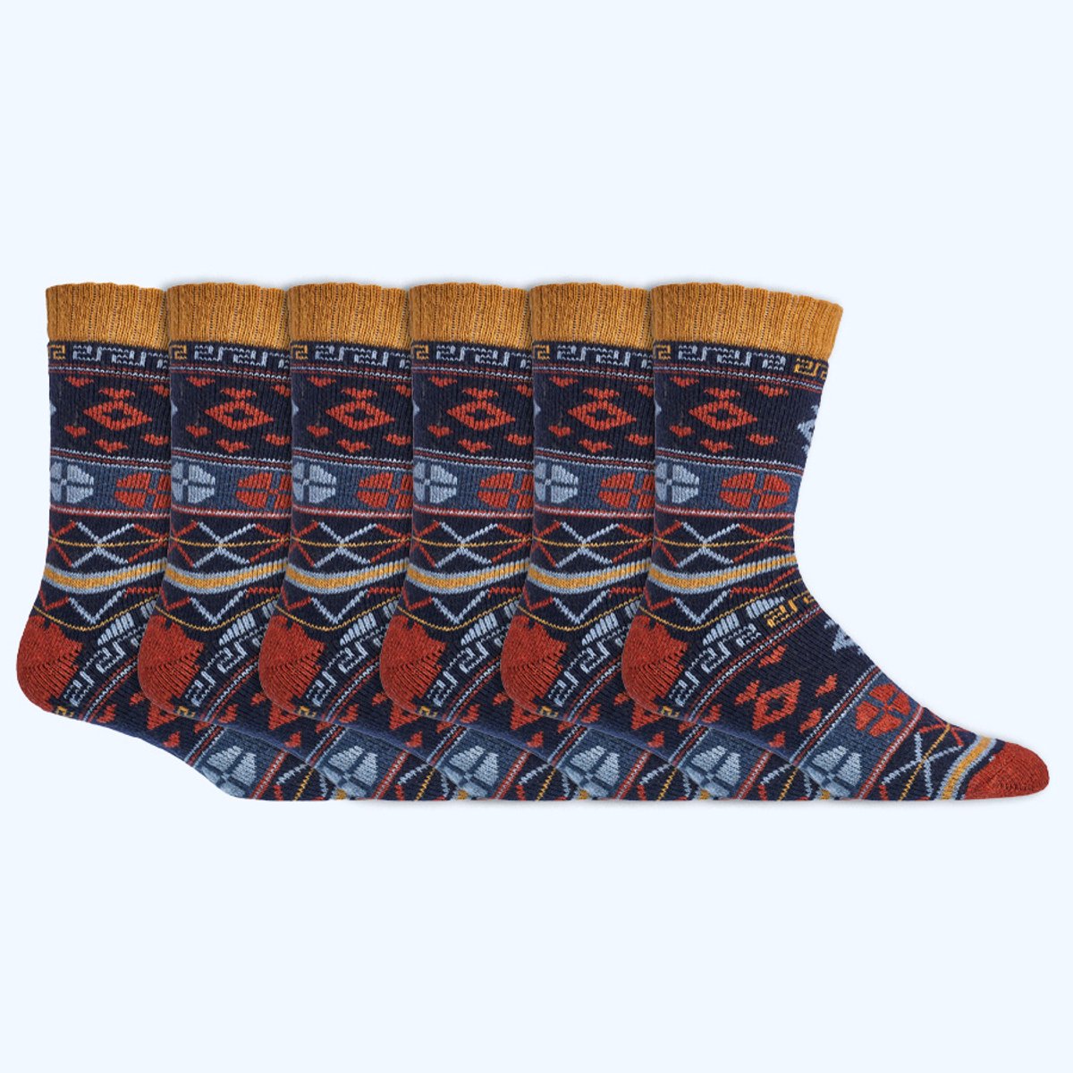 Hygge Sokken Wollen sokken Dames & Heren Diverse maten 6 paar Blauw