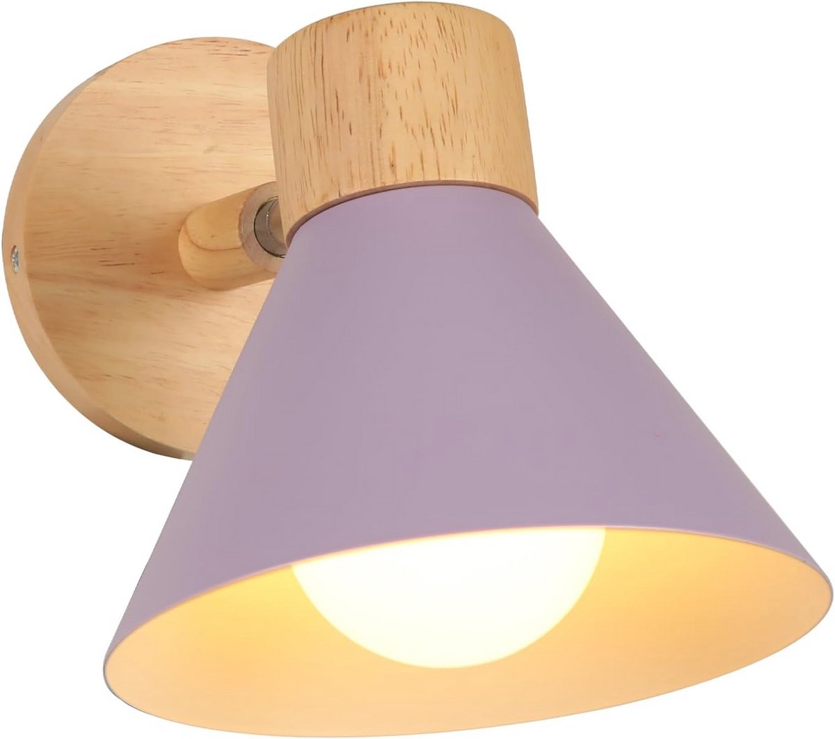 Moderne E27 Wandlamp Verstelbaar Houten Deco voor Slaapkamer en Woonkamer Ø18cm