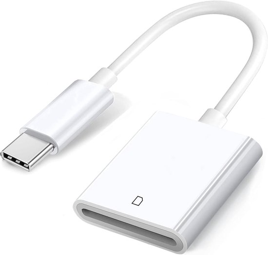 USB-C SD-kaartlezer adapter Apple MFi, snelle 5 Gbps overdracht, compatibel met iPhone 15-17, MacBook, iPad, Galaxy, Surface