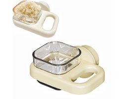 1 stuk -Voerbak van roestvrij staal voor grasparkieten - Klembevestiging, veilig en wiebelvrij - Draagbare voederbak voor vogels - Wateraccessoire voor chinchillakooien - 8,5*5,6*5,7 cm - Geschikt voor Afrikaanse grijze papegaaien en parkieten - Wit