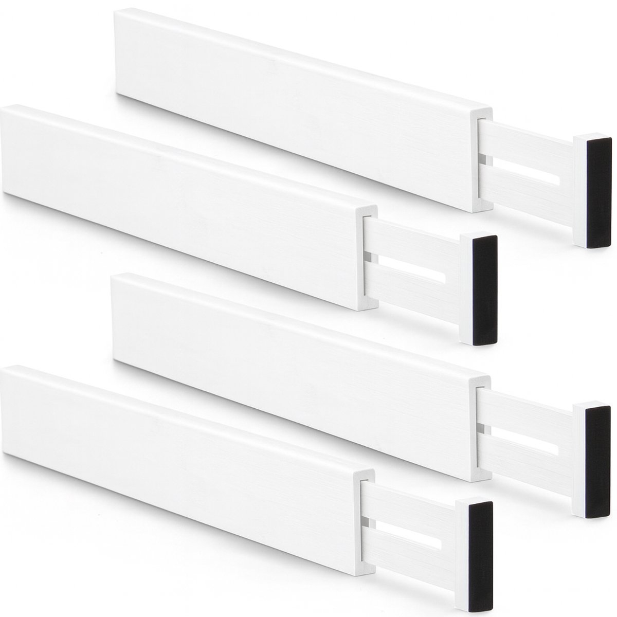 BOTC Ladeverdeler - Lade Organizer - Uitschuifbaar - Verstelbaar - 4 Stuks - Wit