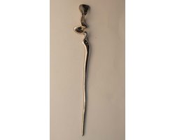 Haarstok kronkel in de kleur zilver - haar stokje in design vorm - zilver metalen haarpinnen - dames haarpinnen - haarstok voor vol haar op te steken - haaraccessoires voor luxe kapsel - feestdagen haarstok tip - feestlijke haarpinnen - hairpin