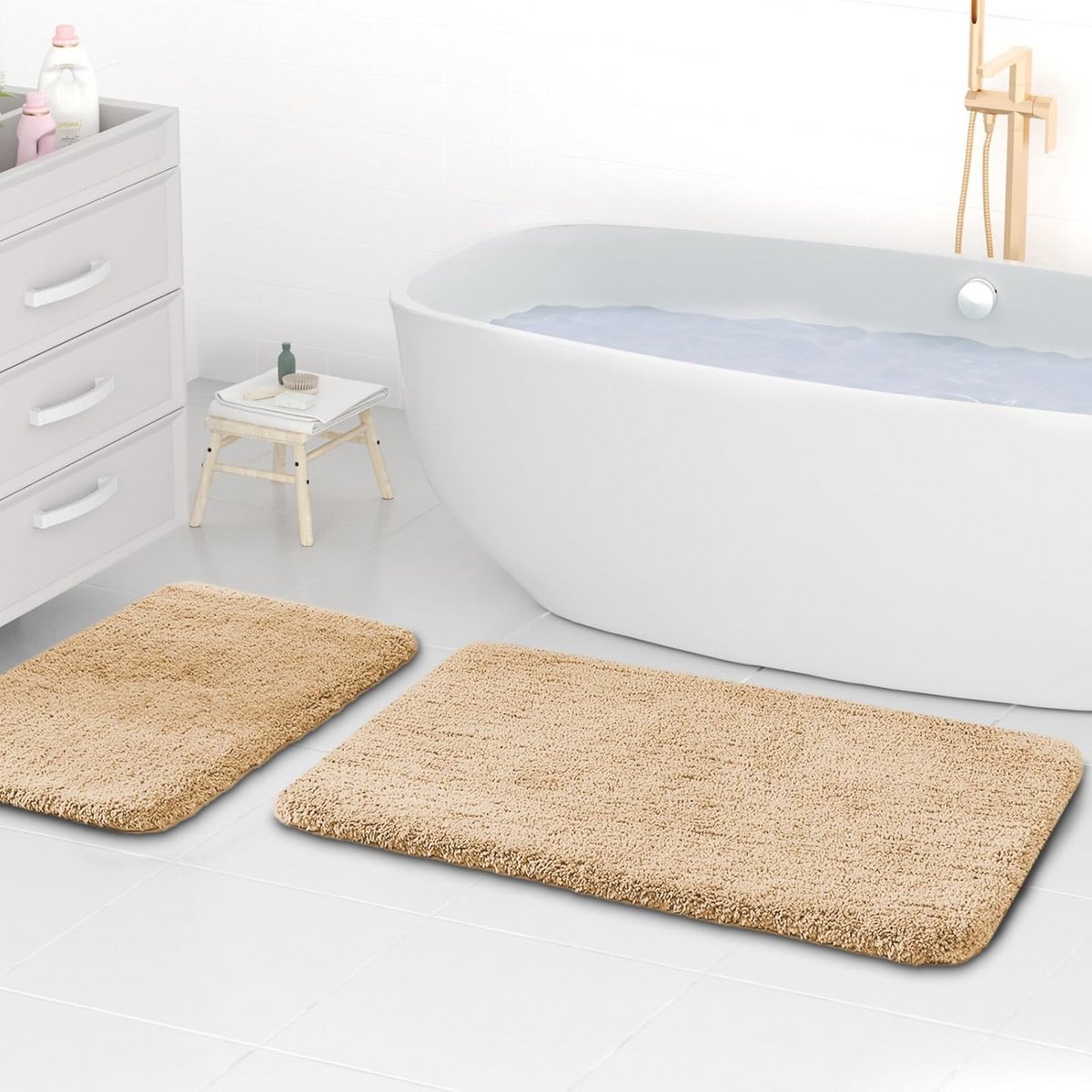 Super Dikke Microvezel Badmatten - 50x80cm en 40x60cm - Zeer Absorberend