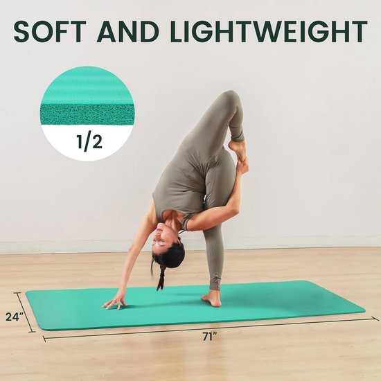 Multifunctionele Extra Dikke Hoge Dichtheid Yogamat met Draagriem — afbeelding 5