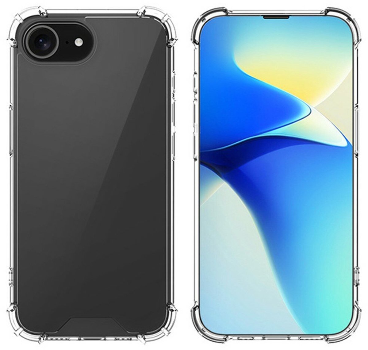 iPhone 16e bumper case TPU + acryl - transparant