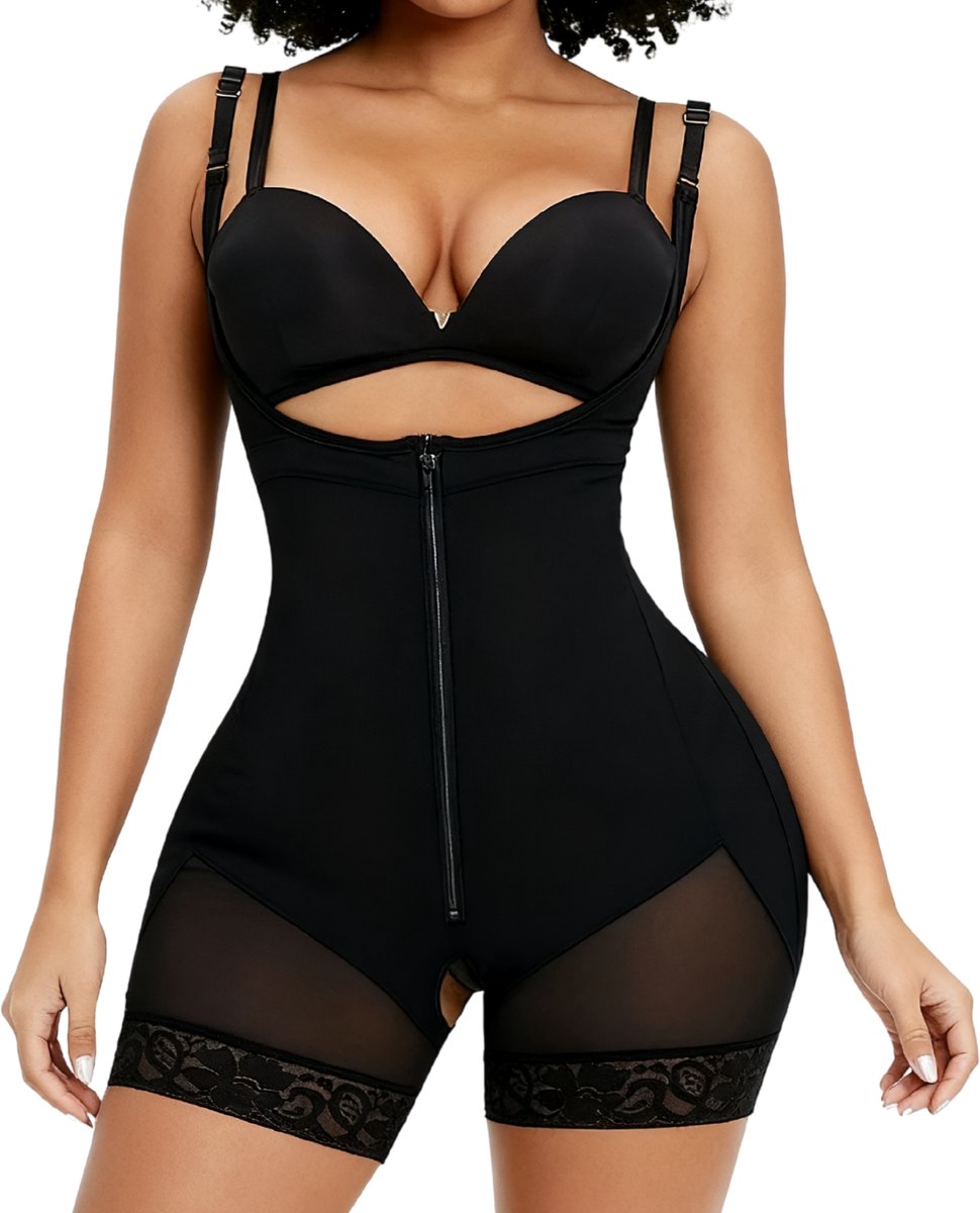 Bodysuit - Full body shaper dames - Zwart - MAAT 3XL - shapewear body - Shapewear dames - Corrigerend Ondergoed - High waist shaper - Shapewear buik - waist trainer - korset