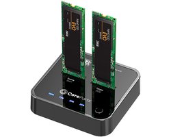 CoreParts MS-CLONER-SATA - Basisstation voor opslagstations - USB 3.2 Gen 2 (3.1 Gen 2) Type-C - zwart