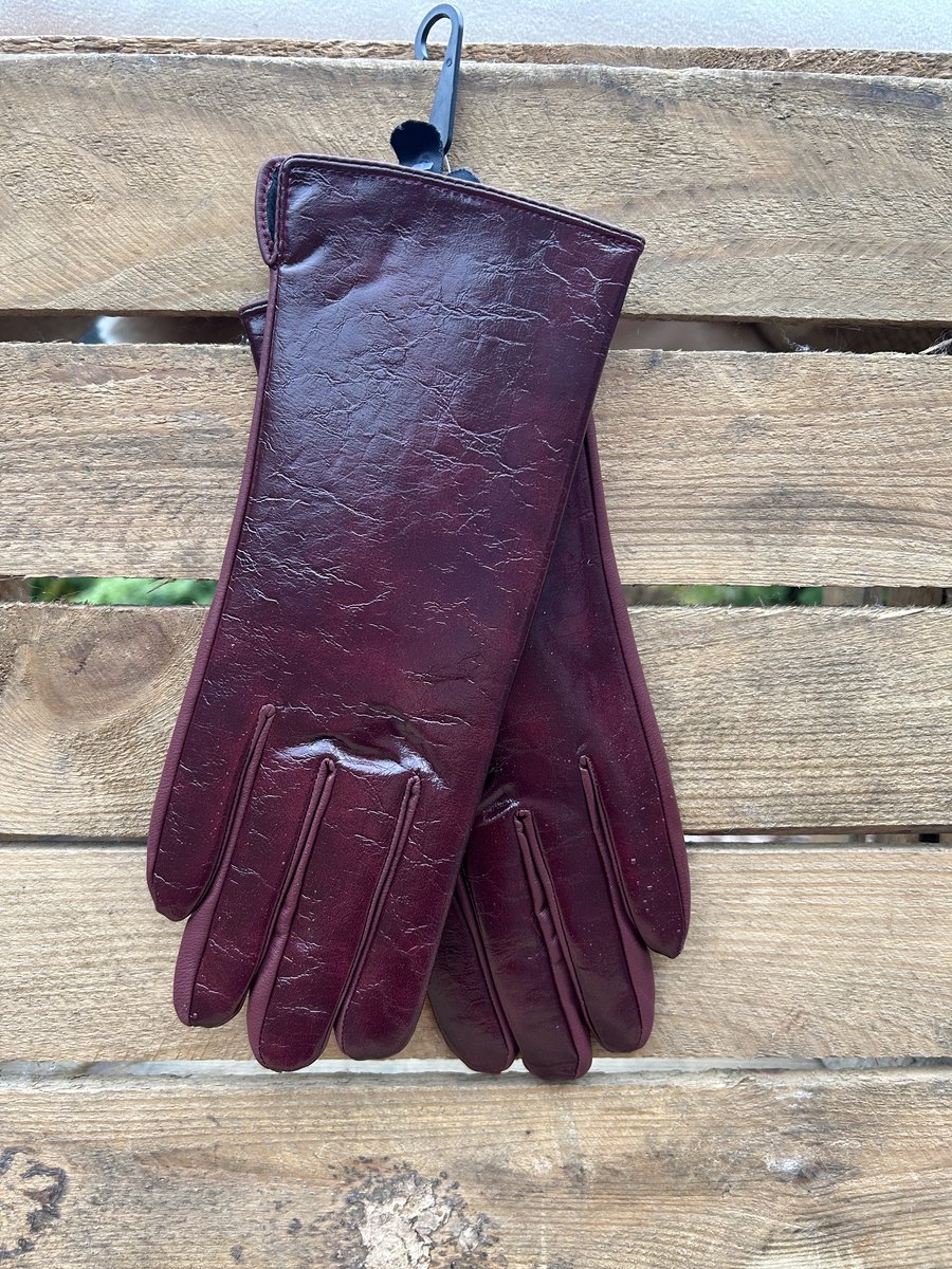 Handschoenen Dames - Herfst - Winter - Chique - PU Leer 100% - Bordeaux - One Size - Elegant - Touch Screen - Sinterklaas - Kerstmis - Verjaardag