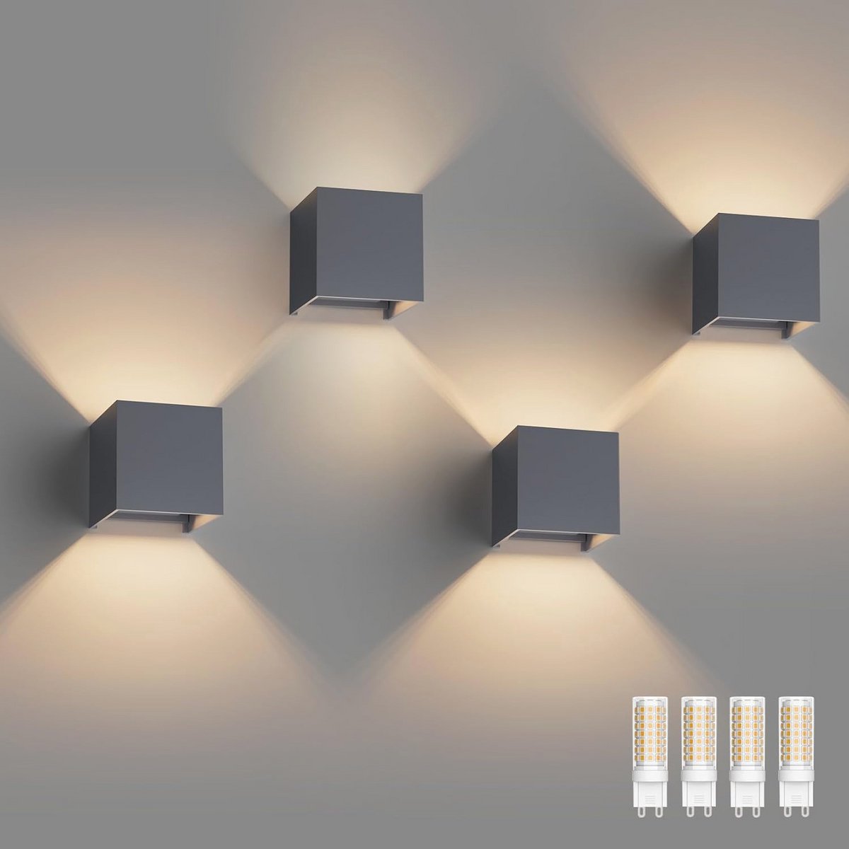 Verstelbare LED Wandlamp met Vervangbare G9 Lamp - Warm Wit 3000K - Binnen en Buiten Verli