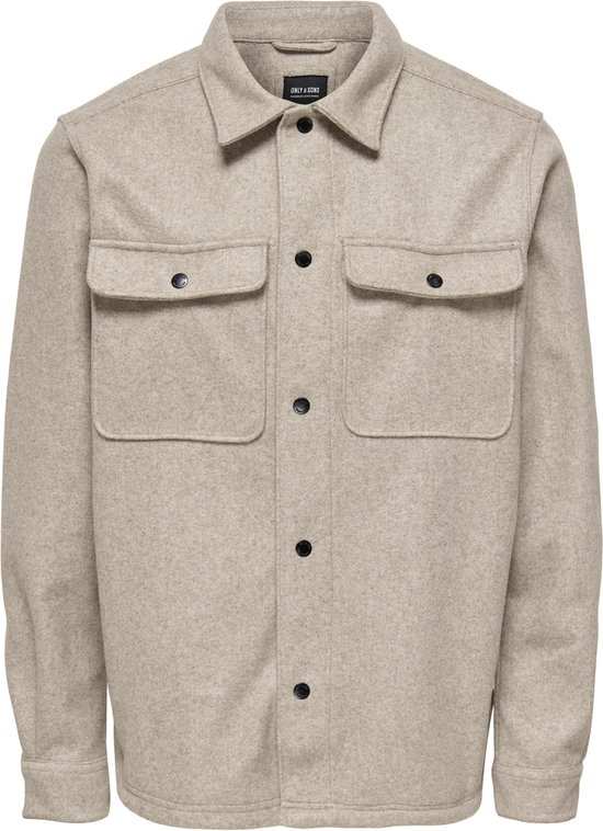 Only & Sons Chemise Ash Beige M Homme
