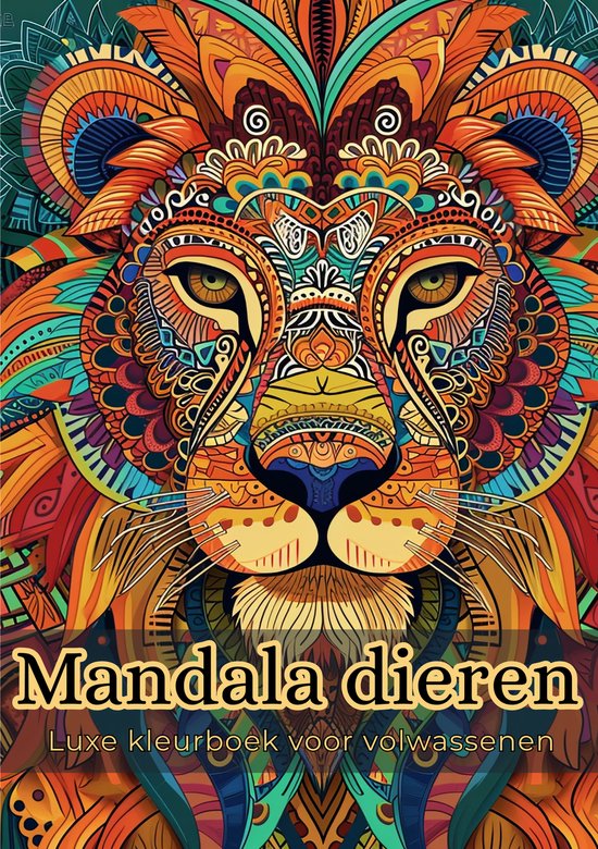 Luxe Mandala dieren kleurboek voor volwassenen | 50 gedetailleerde kleurplaten | A4 formaat | Prachtige gedetailleerde ontwerpen | Voor ontspanning, mindfulness, creativiteit