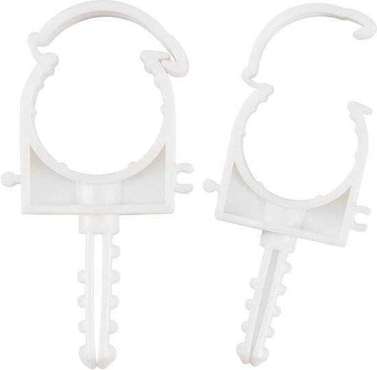 20 stks Witte Klemmen PVC Pijpklemmen Met Pin,25mm PPR Pijpklemmen Pijpklemmen Buis Clips Enkele Scharnier Pijpklemmen — afbeelding 4