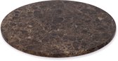 MOOISA - Marmer - dienblad - bruin marmer - Ø30cm - rond marmer dienblad - vierkant marmer dienblad - decoratie schaal - tapasplank - serveerplank