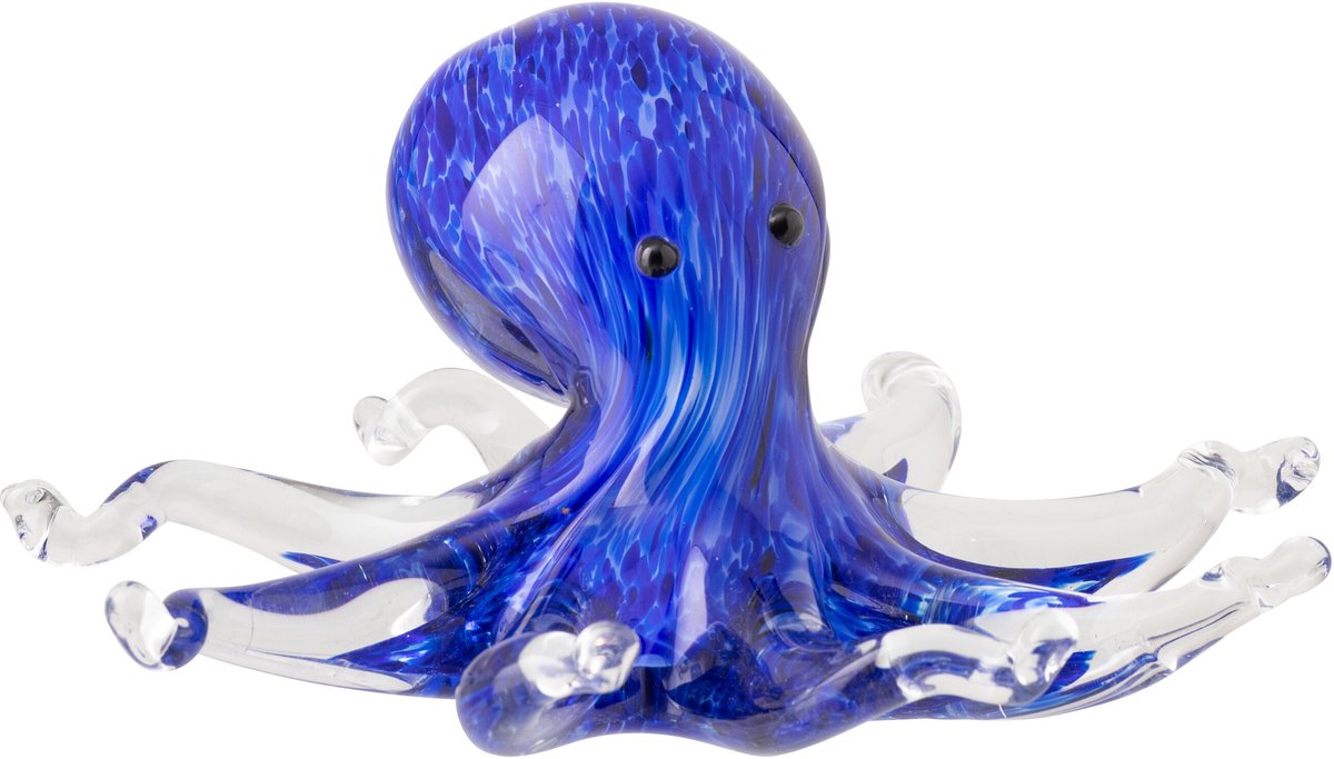 J-Line presse-papier Octopus - glas - blauw