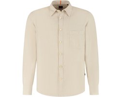 BOSS Relegant Overhemd Linnen Ecru - Maat L - Heren - Overhemden Casual