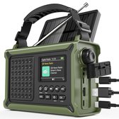 Unyqoos® Draagbare multifunctionele radio met zonnepaneel en noodenergievoorziening