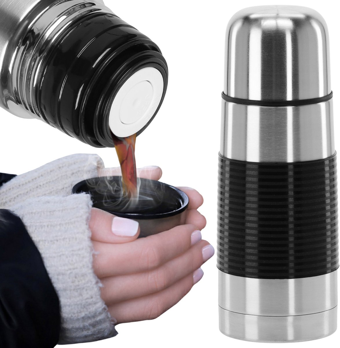 ATOS roestvrijstalen thermoskan, antislipdeksel, 350ml