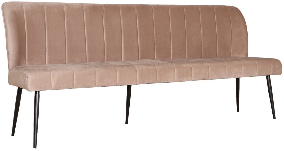 Lizzely Garden & Living Eetkamerbank 200cm Sally velvet champagne eetbank