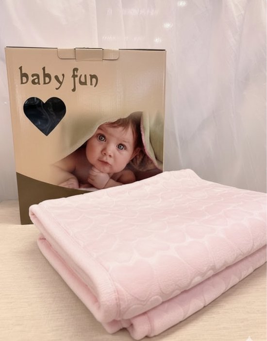 Baby Slaapdeken 80×110 cm –Roze, Dubbelzijdig
