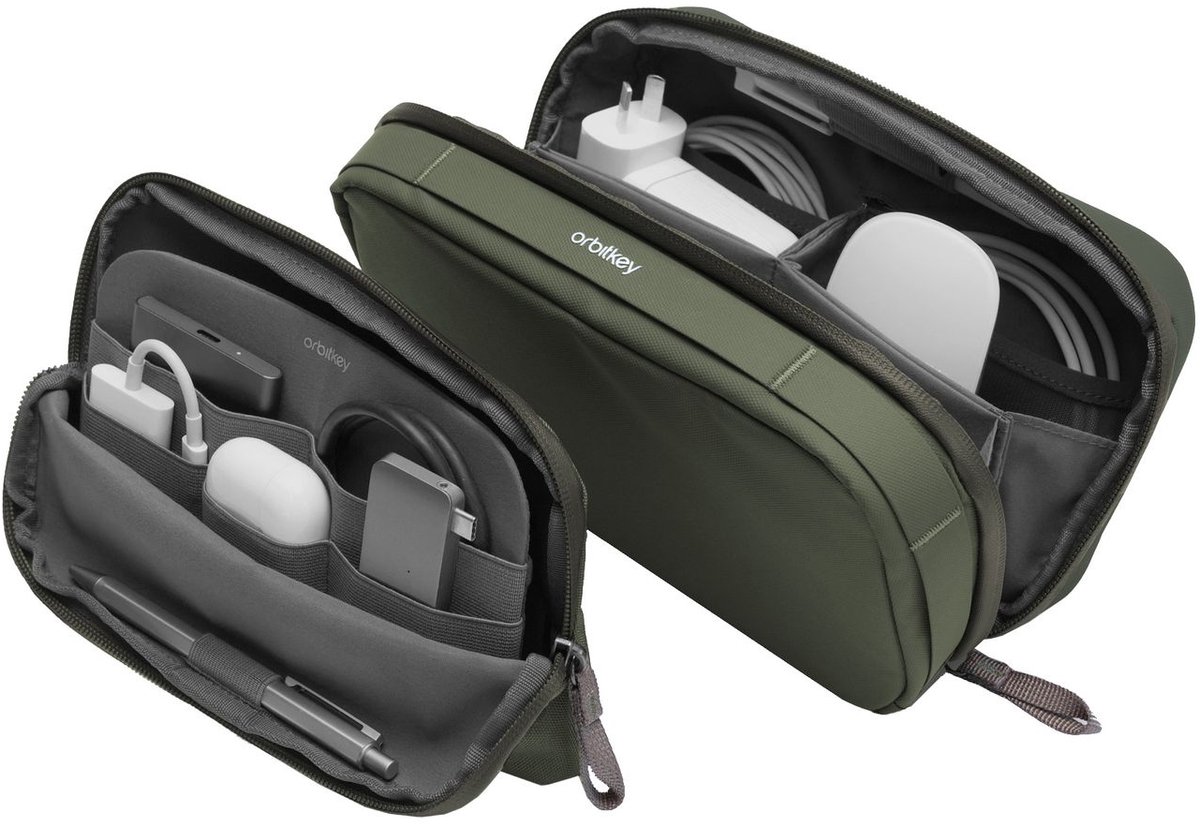 Orbitkey 2-in1 Tech Pouch olive