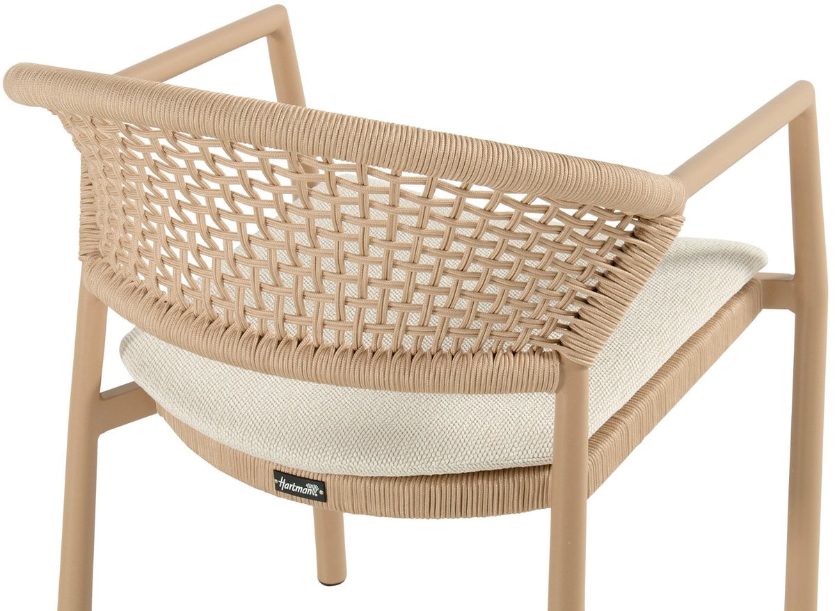 Hartman Taragona chaise de jardin empilable rope dining - Cappuccino