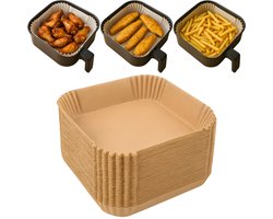 Papieren Inzetvellen voor Airfryer – 100 stuks – 20×20 cm