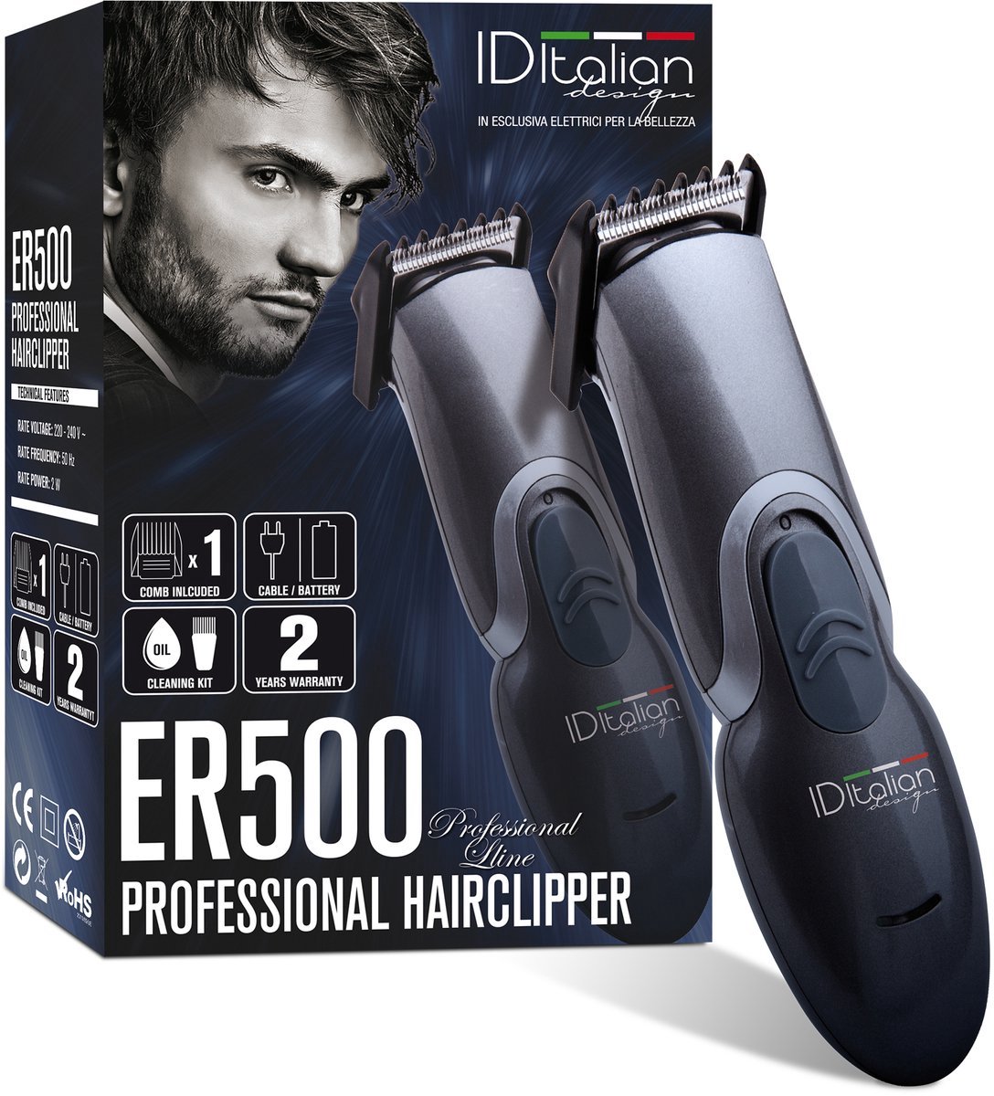 Id Italian HAIR CLIPPER ER 500 – Grijs