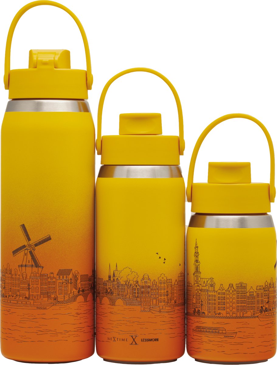 Thermische fles 473 ml (16oz)-95% gerecycled roestvrij staal - Tulip Yellow 'Skyline Bottle AMS 16'