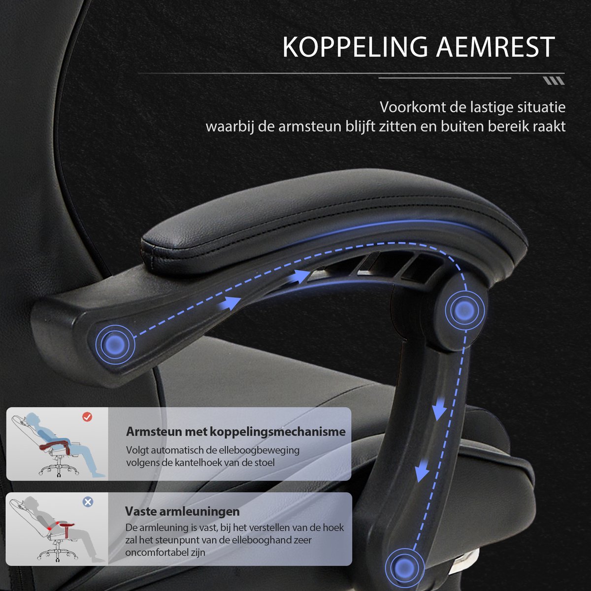 COLAMY Gamingstoel met Uitschuifbare Voetsteun en Hoge - afbeelding 3