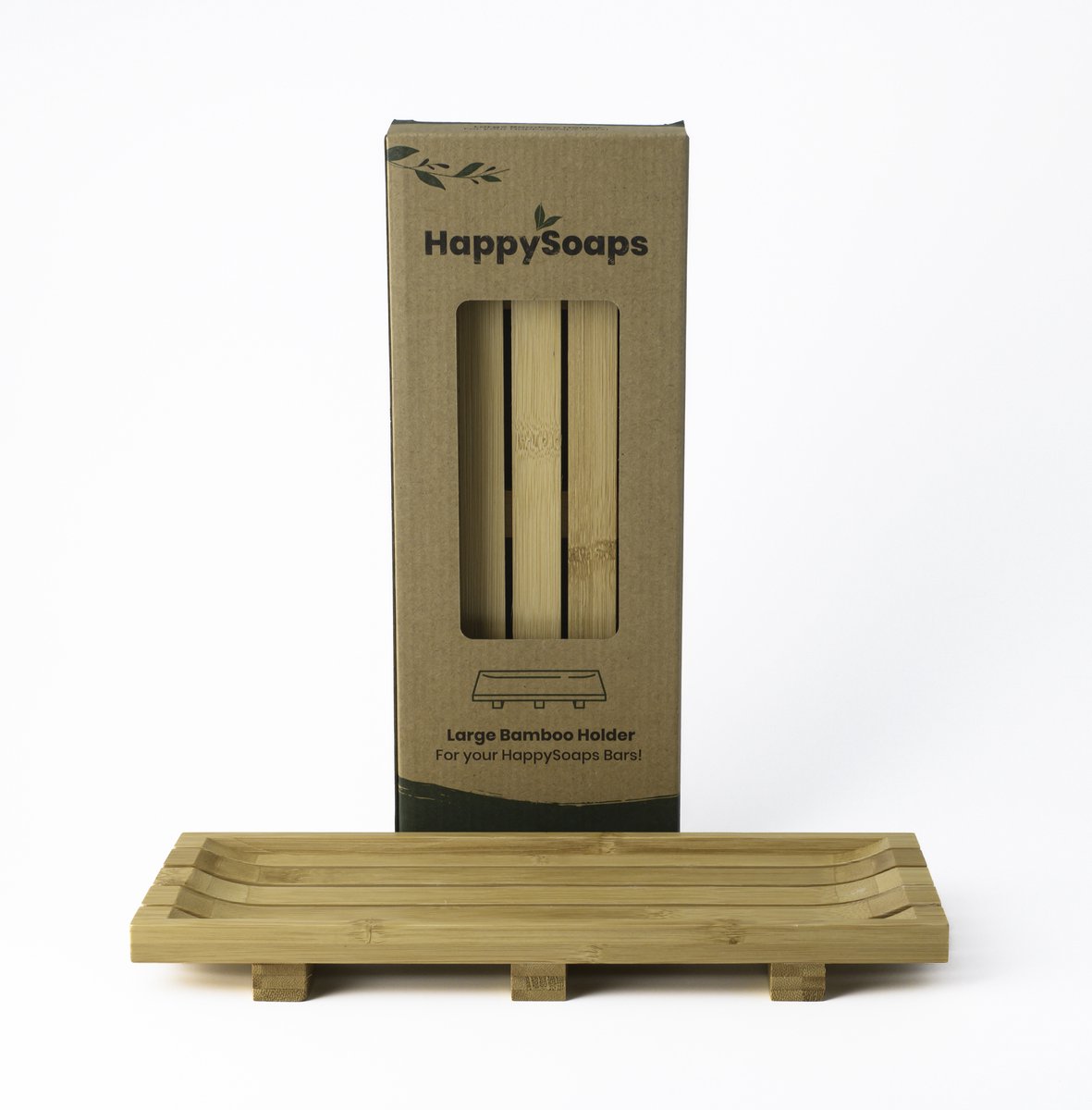 HappySoaps - Grote Shampoo Bar / Zeep Houder van Mahonie Hout - voor minimaal 3 Bars