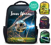 NoBoringSuitcases.com® - Rugzak zwart met eigen naam - Schooltas jongens gepersonaliseerd - Kinder rugtas jongen - Boekentas kind - Kinderrugzak voor school - Schoolrugzak