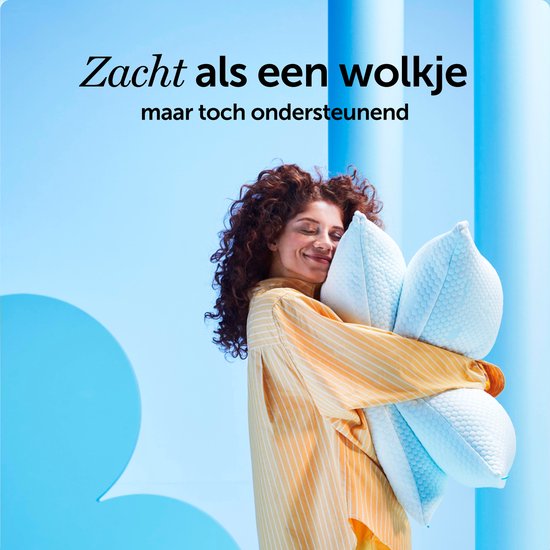Cloudpillo Hoofdkussen - Original - Memory Foam 50x70 cm - Afstelbaar Design - Geschikt voor rug-, zij- en buikslapers - Traagschuim - Vermindert Nekklachten