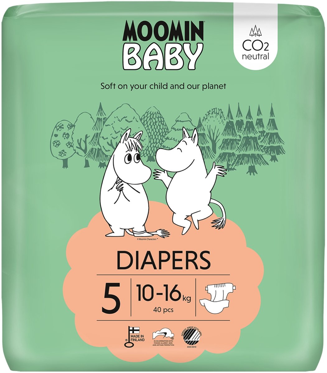 Moomin Baby Eco luiers maat 5 | 40 stuks
