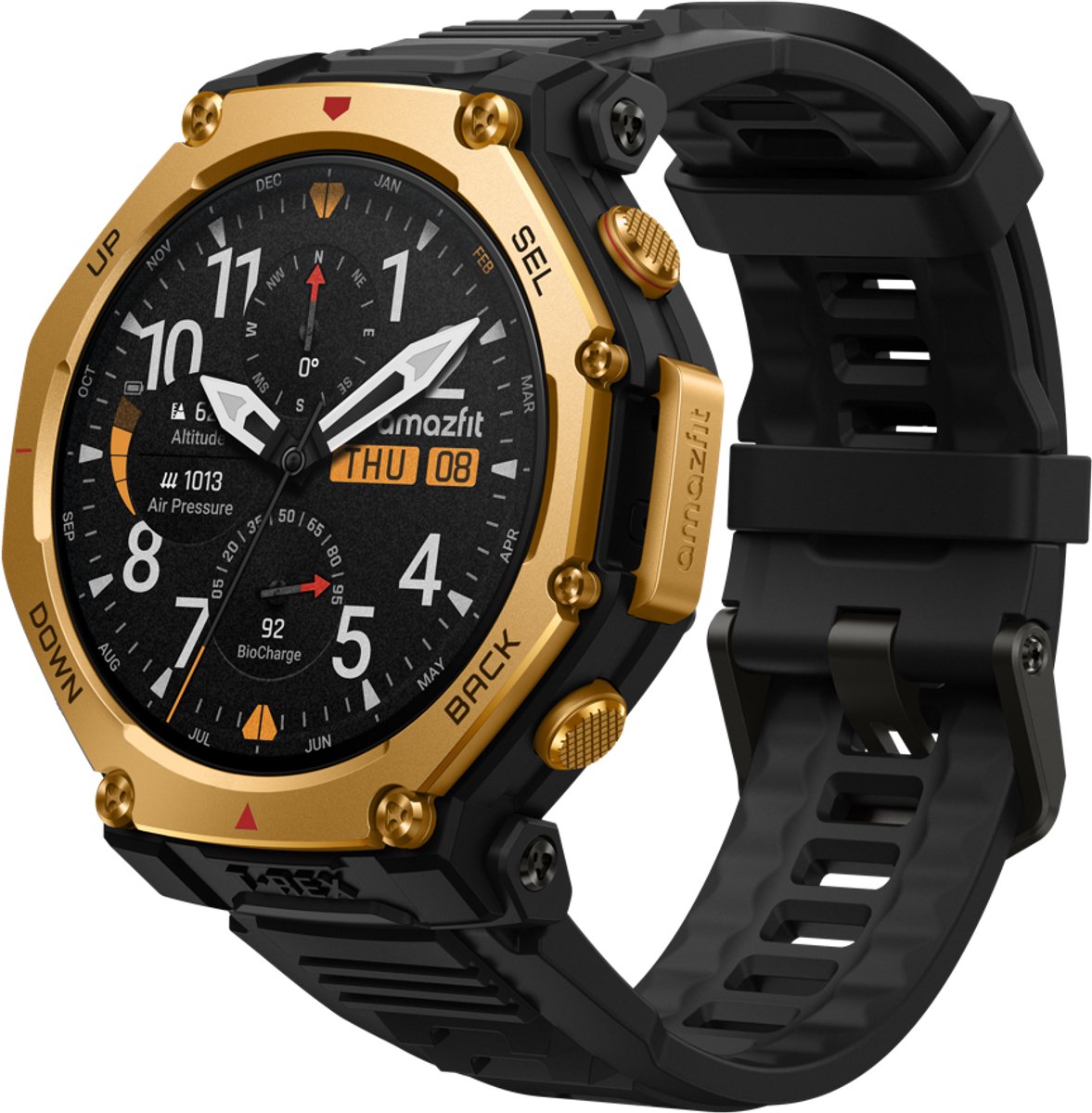 Zepp Amazfit T-Rex 3 Pro Smartwatch 48mm Zwart-Goud - afbeelding 2